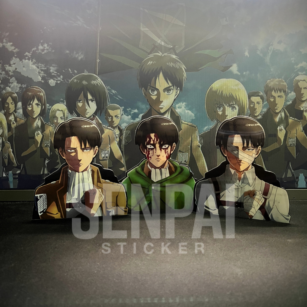 Jual Attack on Titan SENPAI STICKER Stiker Anime 3D TER MURAH Anti Air ...