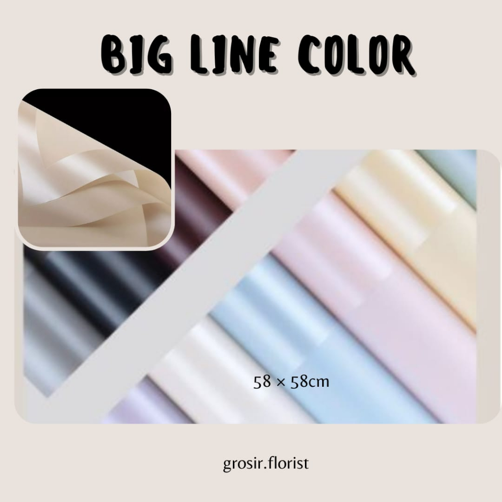 Jual ( QC) (ECER) TERMURAH BIG LINE COLOR CELLOPHANE WRAPPING PAPER