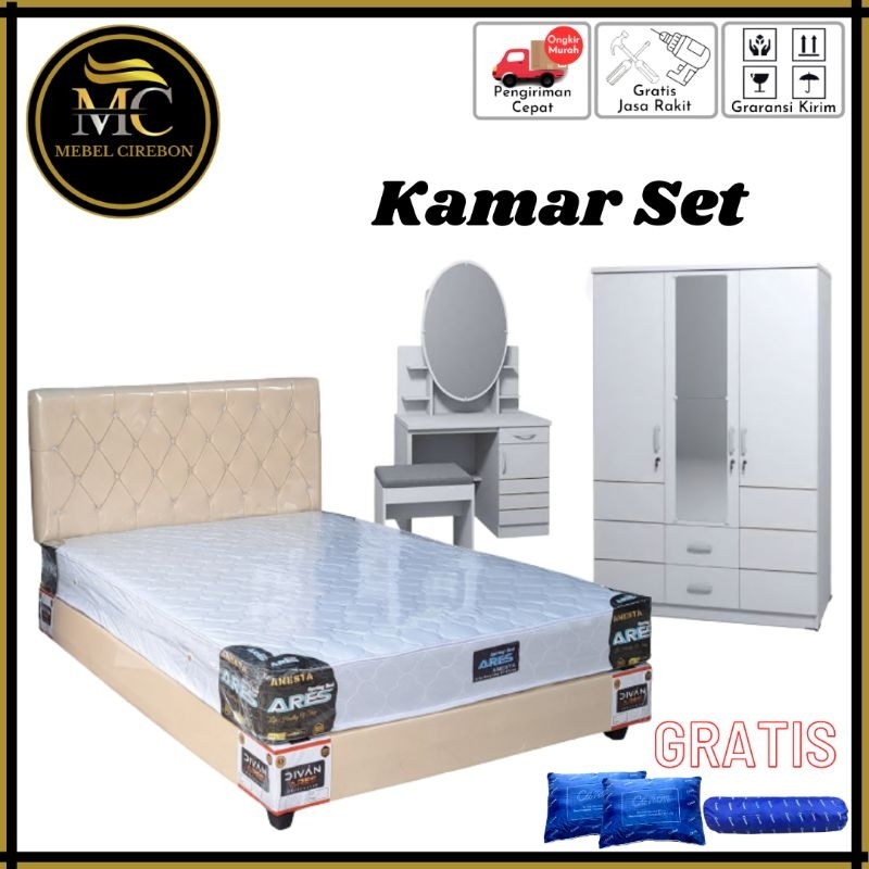 Jual Paket Lamaran Seserahan Furniture Kamar Set / Spring bed Full Set