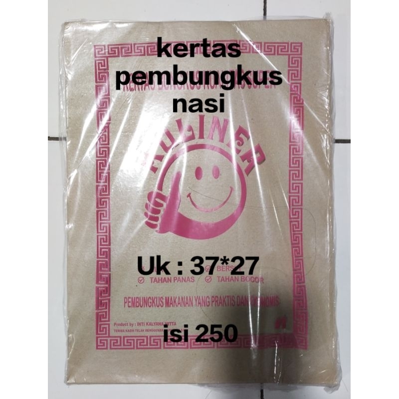 Jual Kertas Nasi Coklat Kertas Bungkus Nasi Isi Shopee Indonesia