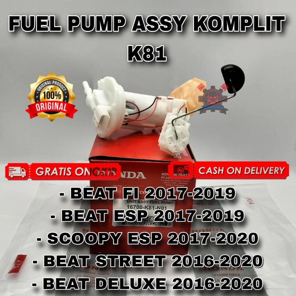 Jual FUEL PUMP KOMPLIT HONDA K81 BUAT MOTOR BEAT FI 2017-2019 | BEAT ...