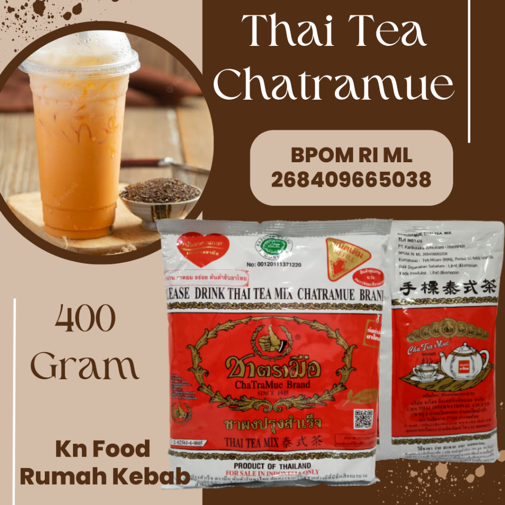 Jual Thai Tea number one chatramue 400gr BPOM | Shopee Indonesia