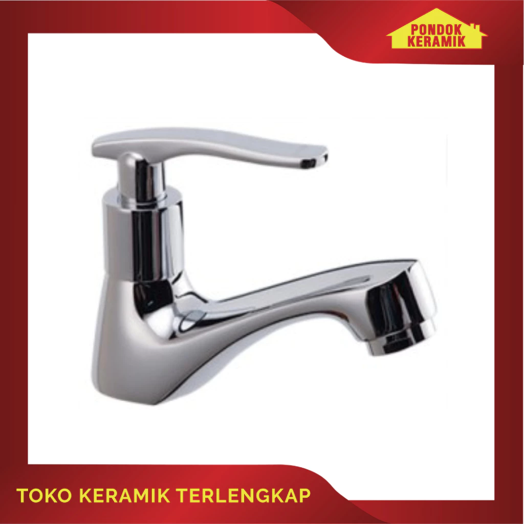 keran Wastafel / keran Kamar Mandi Sericite SR 11020M CP Brass 1/2