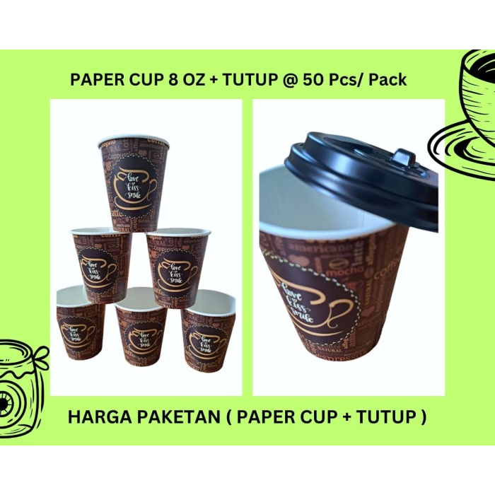 Jual Hot Paper Cup Gelas Kertas Minuman Panas 8 Oz 240ml Shopee Indonesia 8256