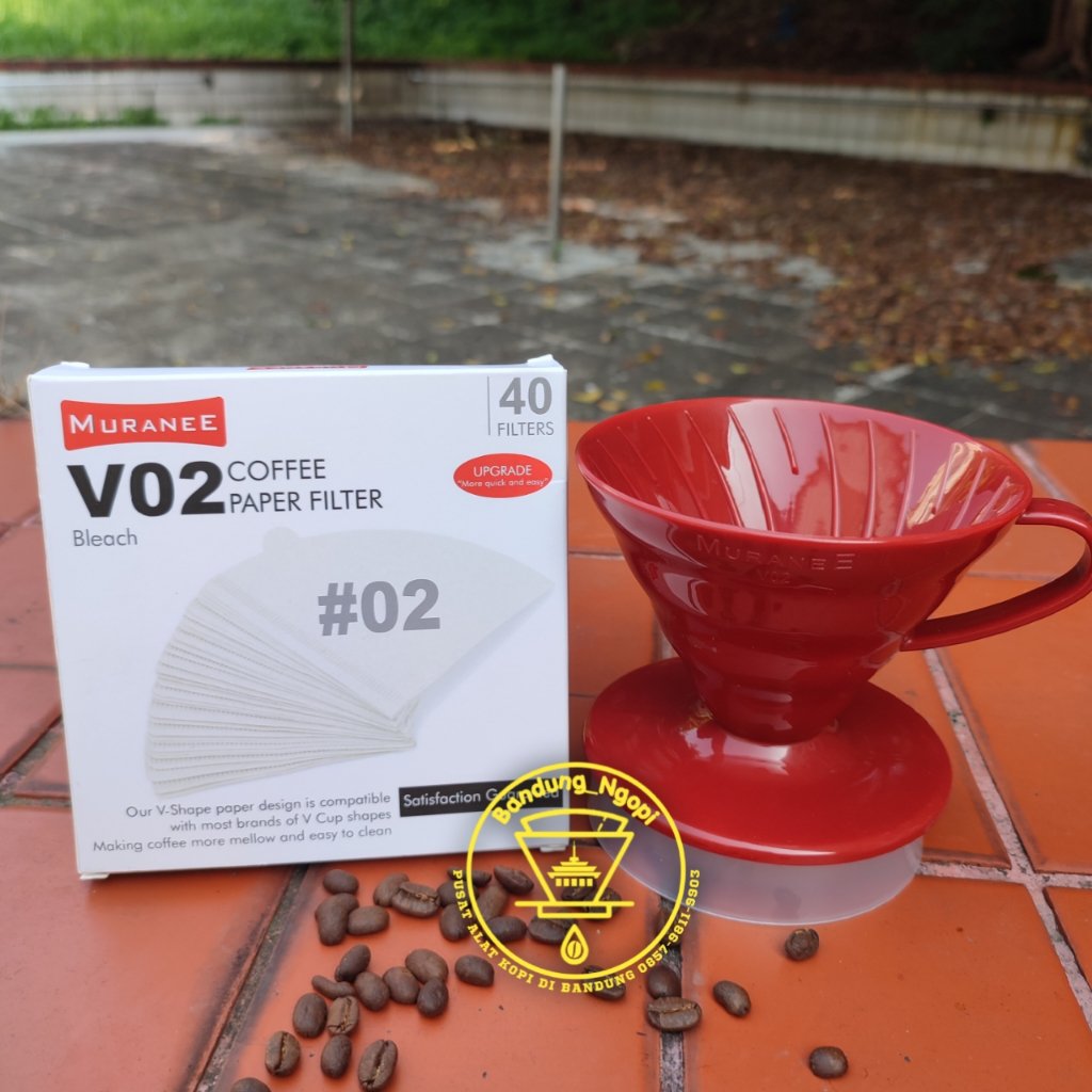 Jual PAKET Dripper Plastik V60 Ukuran 02 (14 cup) Plus Kertas Kopi