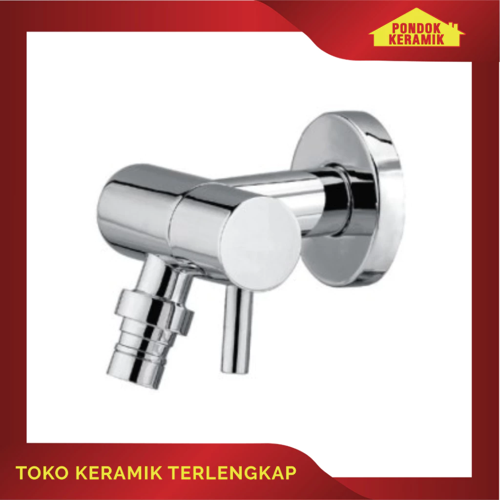 keran Air Tembok Sericite SR 14011 CP Brass Wall Flanged
