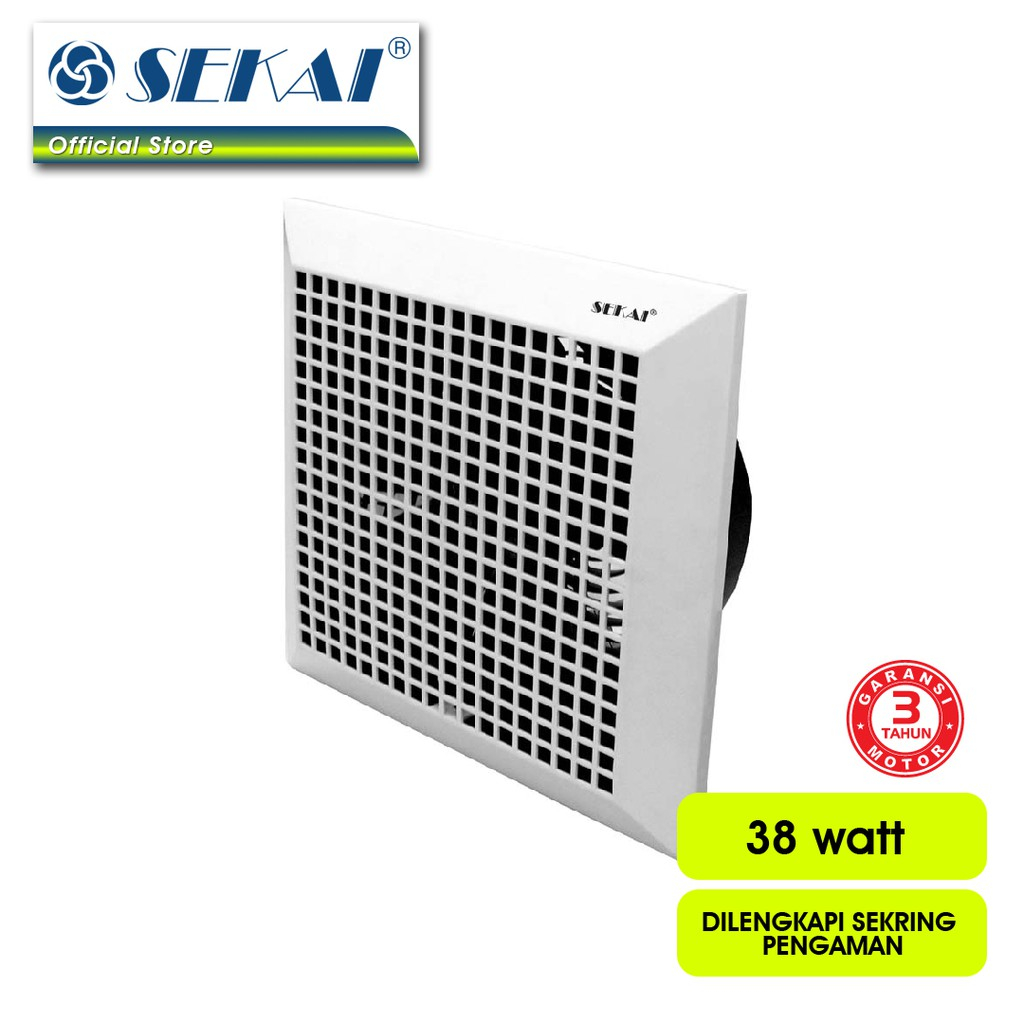 Jual SEKAI Exhaust Fan / Kipas Angin Hexos Plafon Atap 12 Inch CEF 1295 ...