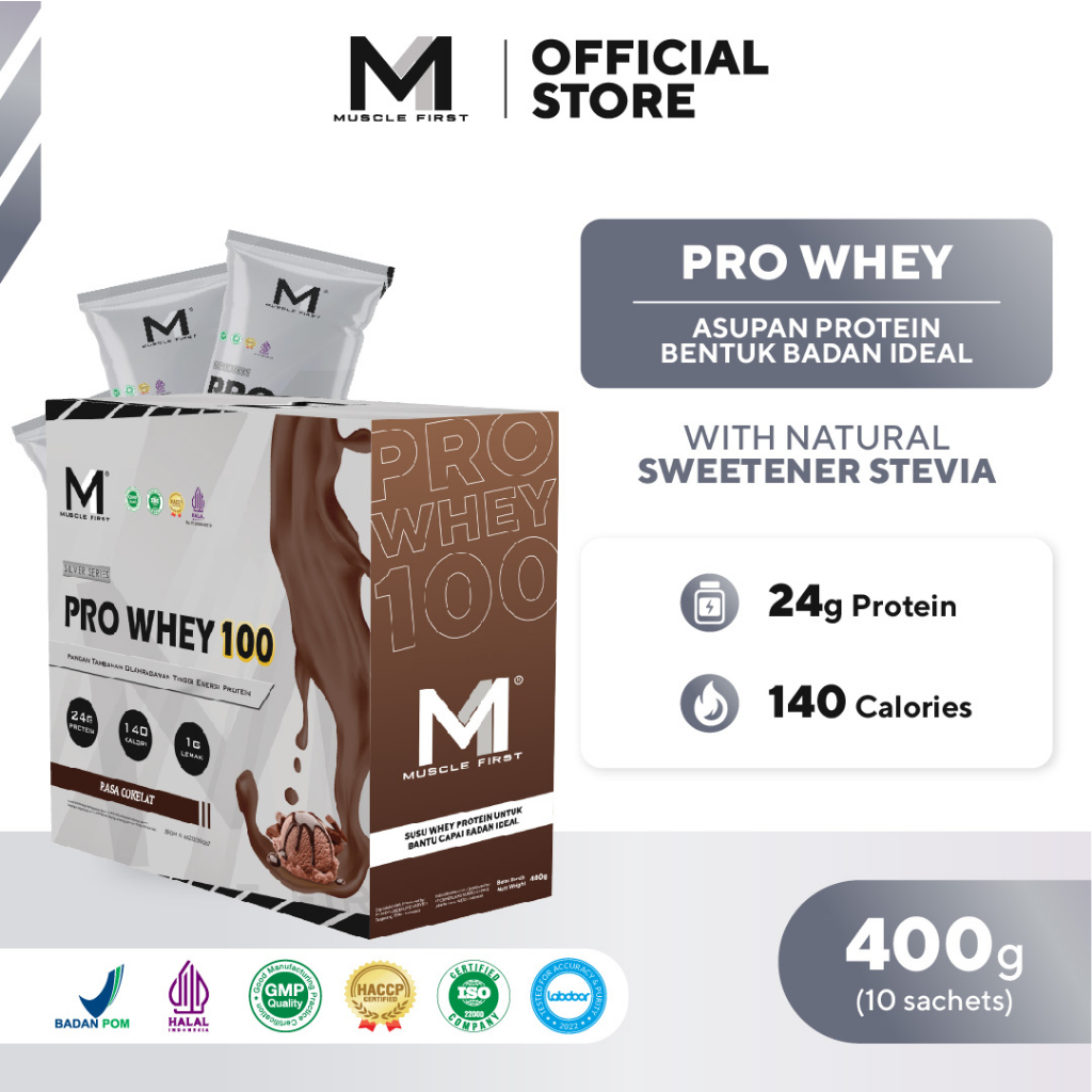 Jual MUSCLE FIRST Pro Whey 100 Box - Whey Protein Suplemen Fitness ...