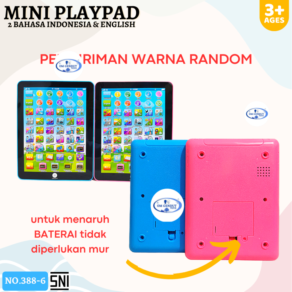 Jual PP Play Pad Edukasi 2 Bahasa Inggris Indonesia Mini Portable ...