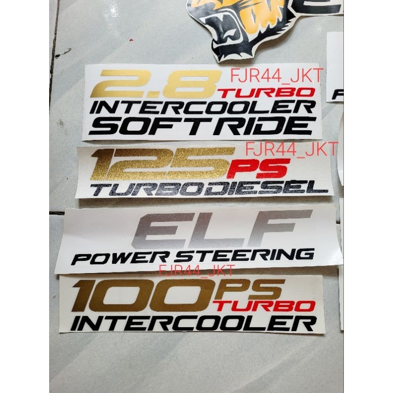 Jual sticker stiker isuzu elf nkr 71/ stiker macan elf hd/ stiker125ps ...