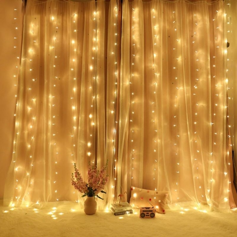Jual Lampu Hias Gorden String Lights Wedding Decoration 3x3 Meter ...