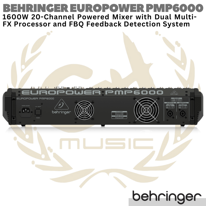 Jual BEHRINGER EUROPOWER PMP6000 20 Channel 1600W Powered Audio Mixer ...
