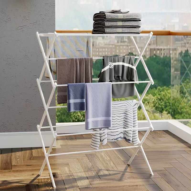 Jual Jemuran Lipat Zig Zag Gantungan Handuk Lipat Retractable Tempat