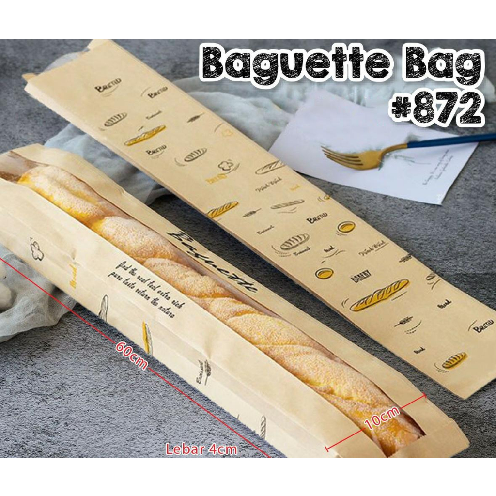 Jual Kantong Kemasan Roti| Baguette Bag 872 ( 1 Bal 100 Pcs ) | Shopee ...