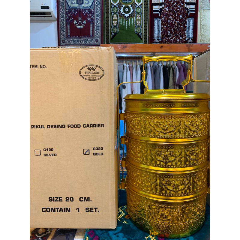 Jual Rantang Susun Ukir 4 Tingkat JUMBO Ukuran 18 20 Dan 22 Cm ...