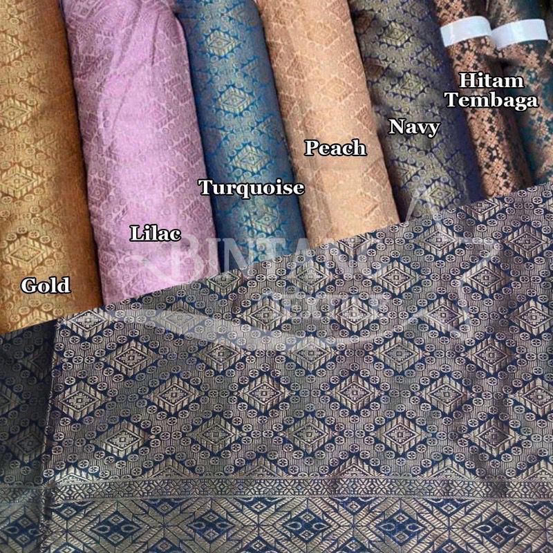 Jual Kain Bahan Songket Tenun Semi Palembang Melayu - Harga Per 0.5m ...