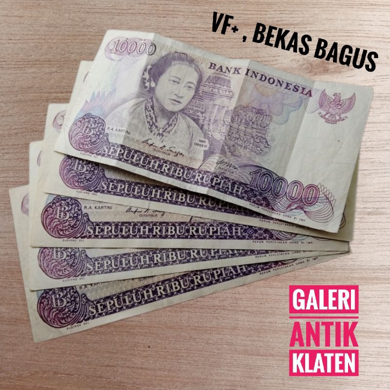 Jual Bekas Bagus 10 000 Rupiah Asli Ra Kartini Tahun 1985 Rp 10000 Uang