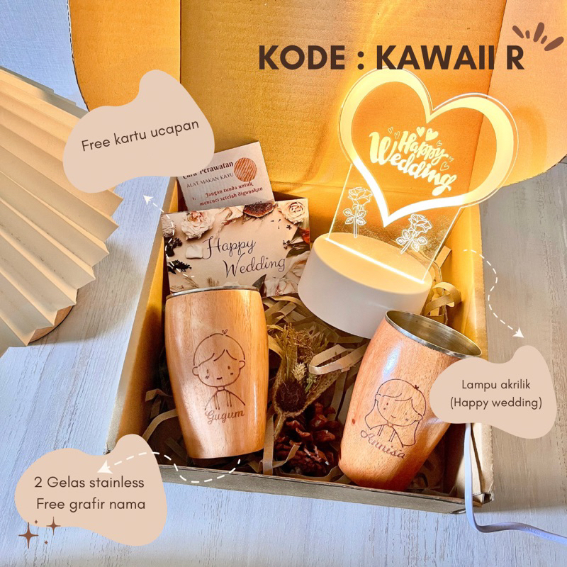 Jual Kawaii series 2 / FREE UKIR GRAFIR NAMA / Hampers Natal /hampers