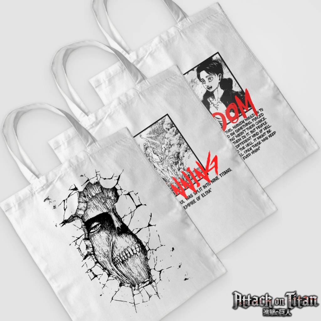 Jual Totebag Anime Attack On Titan | Shopee Indonesia