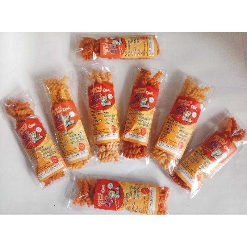 Jual MAKARONI SPIRAL 9 VARIAN RASA MAY SNACK 20 pcs | Shopee Indonesia