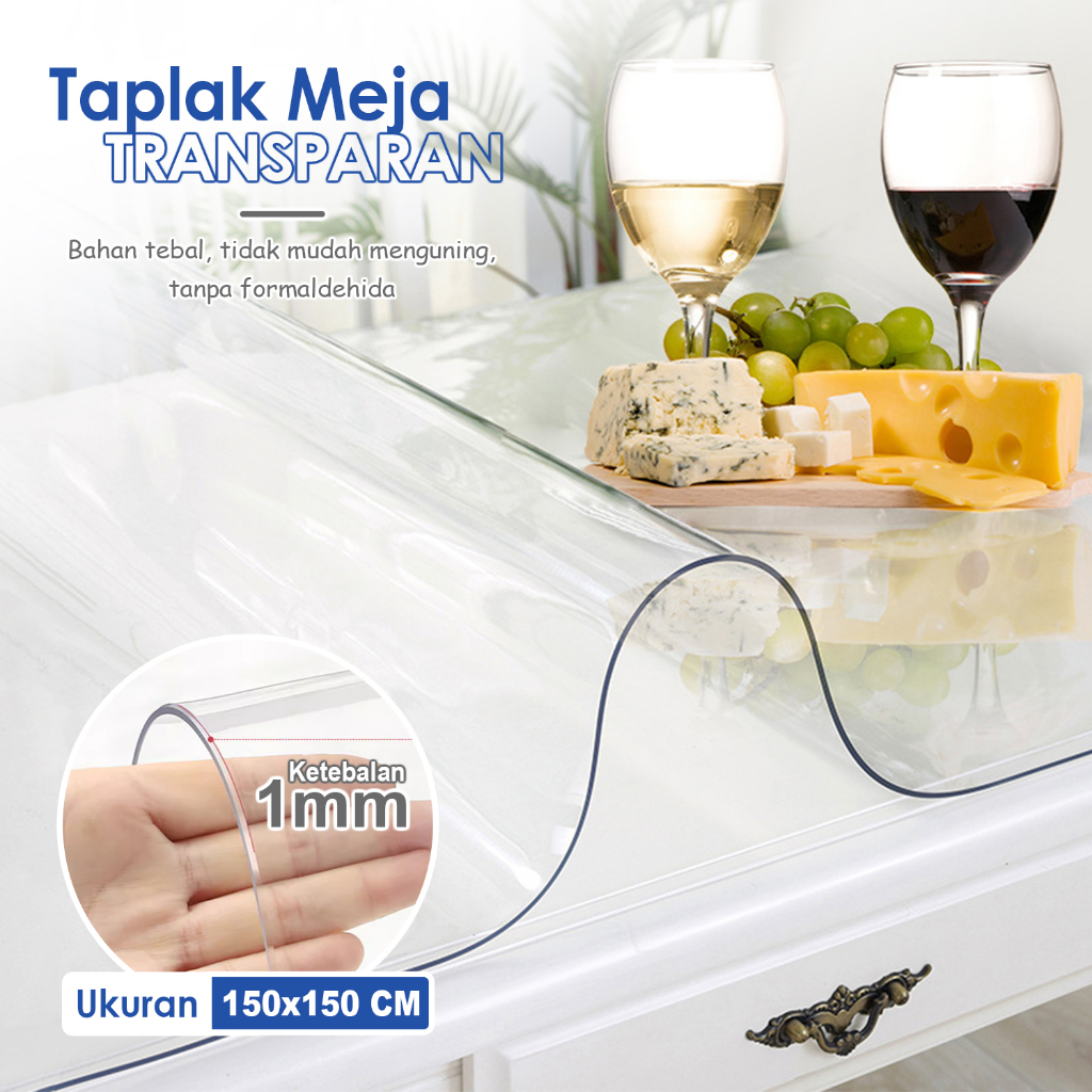 Jual Taplak Meja Mika Pvc Import Lentur Alas Makan Meja Dapur Terpopular Bahan Tebal Taplak 9865