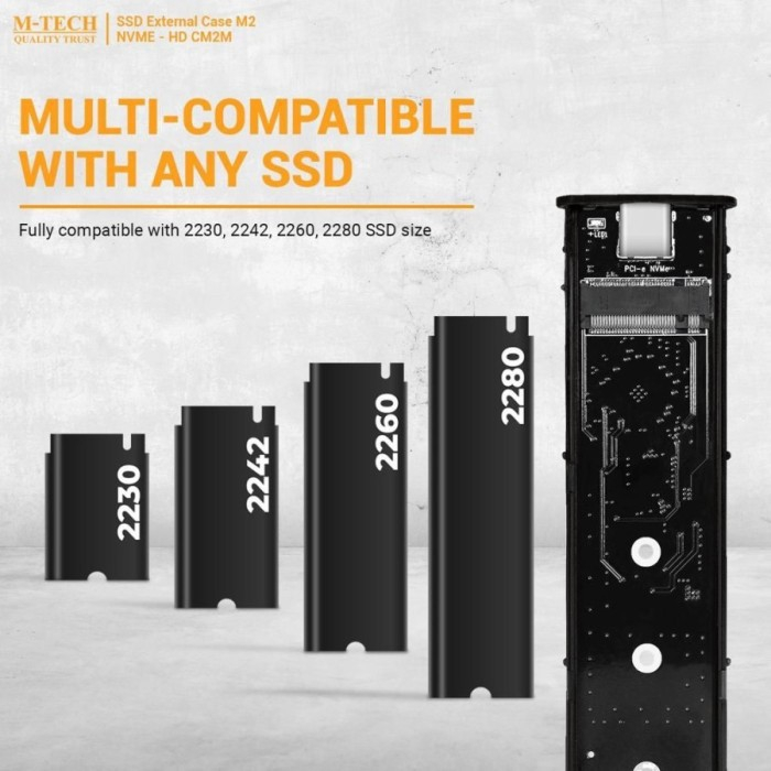 Jual Mtech CASE SSD Enclosure Casing SSD M2 NVME M-TECH USB 3.1 to M.2 ...