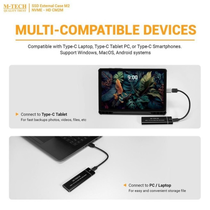 Jual Mtech CASE SSD Enclosure Casing SSD M2 NVME M-TECH USB 3.1 to M.2 ...