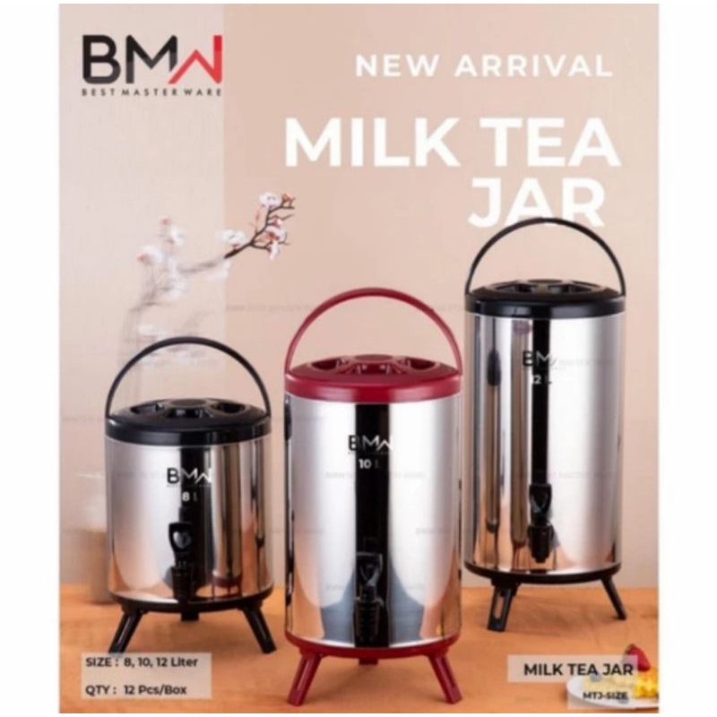 Jual Termos Dispenser Air Panas Dingin Liter Water Jug Stainless Milk Tea Bucket Drink