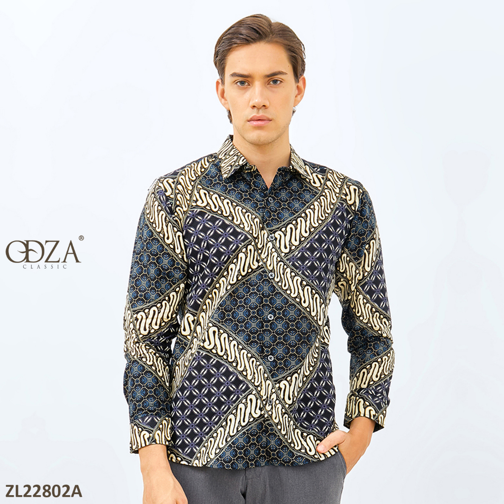 Jual Odza Baju Batik Laki Laki Jumbo Premium Modern Lengan Panjang ...