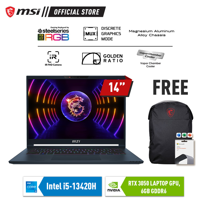 Jual MSI Stealth 14 Studio A13UDX i5-13420H RTX3050 14