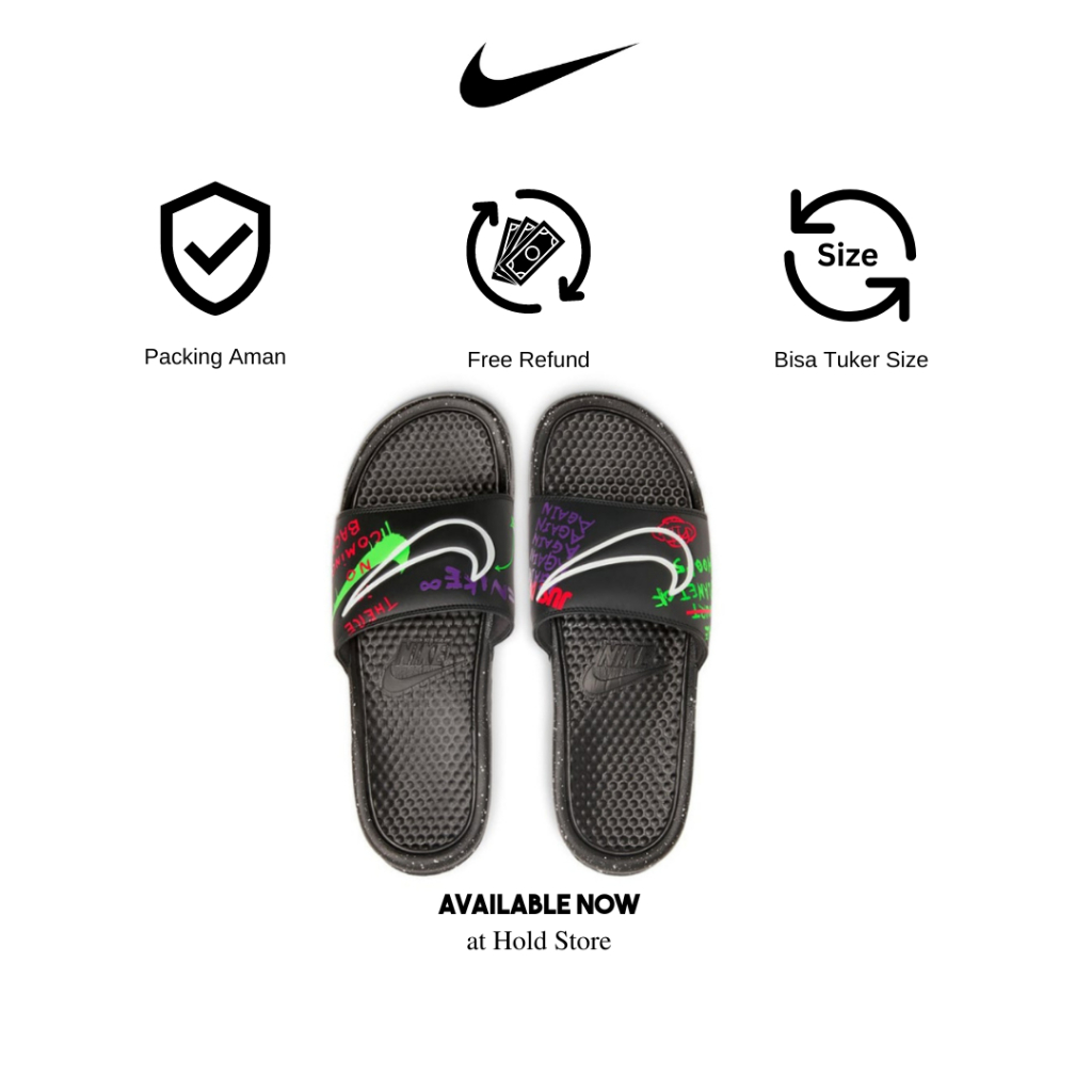 Jual Nike Benassi Slide Swosh X Planet Of Hoops 100 ORIGINAL BNIB