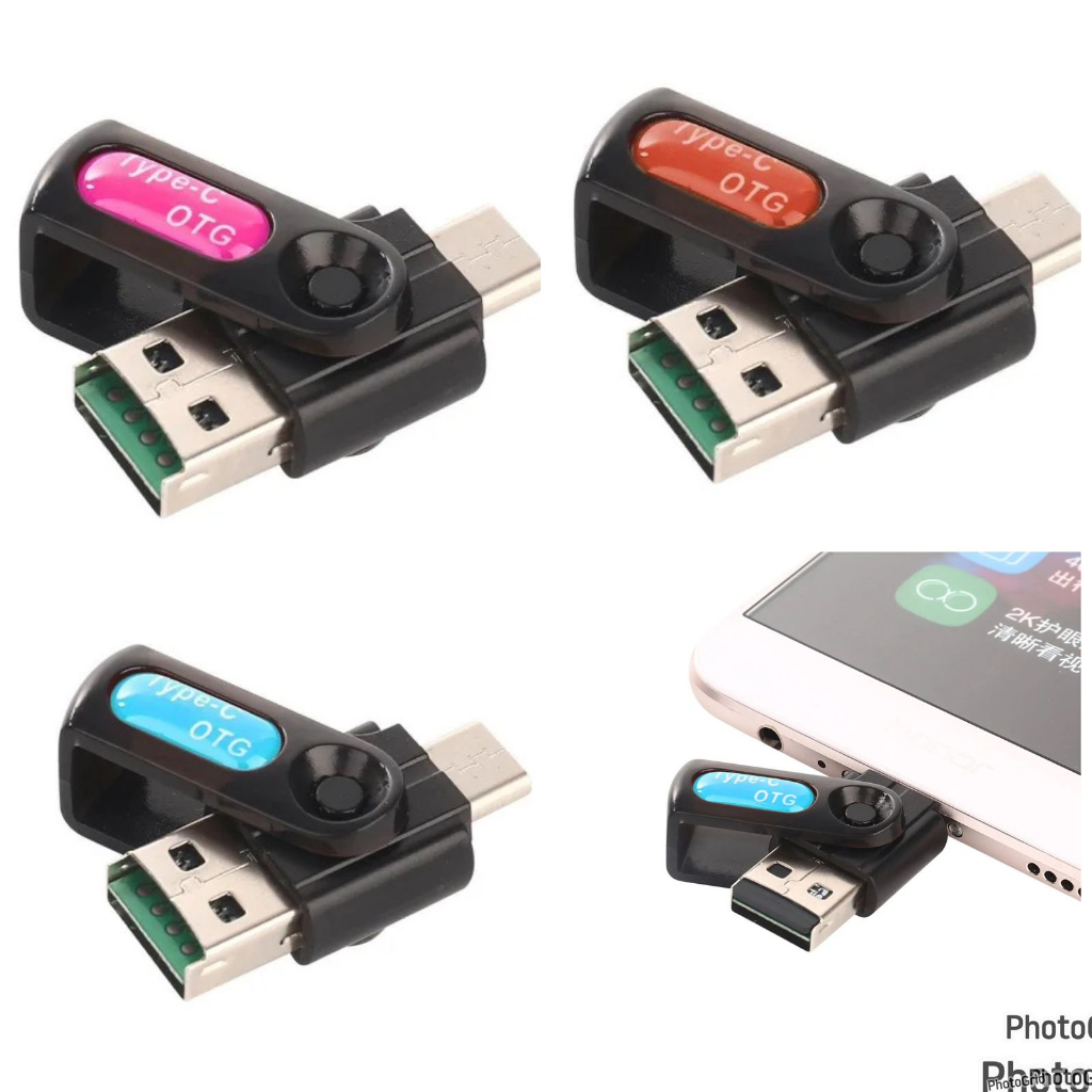 Jual Card Reader OTG Memory Micro SD USB Card Rider Micro USB Type C ...