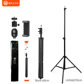 Mixio 3521 Paket Komplit Tripod 2M Remot Bluetooth Ball Head Bag