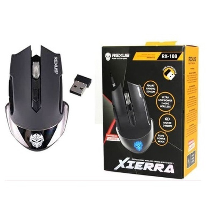 Jual Rexus RX108 Wireless Gaming Mouse Xierra RX 108 | Shopee Indonesia
