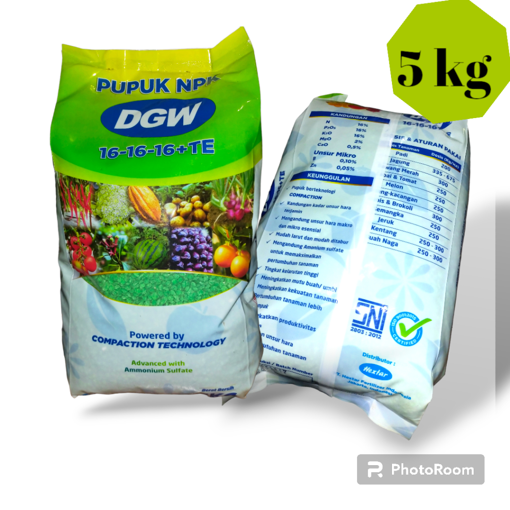 Jual PUPUK NPK DGW 16-16-16+TE 5 KG KEMASAN PABRIK | Shopee Indonesia