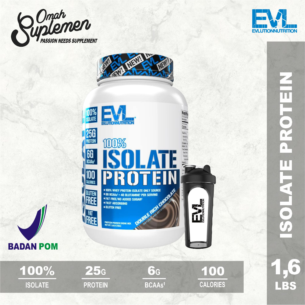 Jual Evl 100 Isolate Protein 1 6 Lbs Whey Protein Isolate Shopee