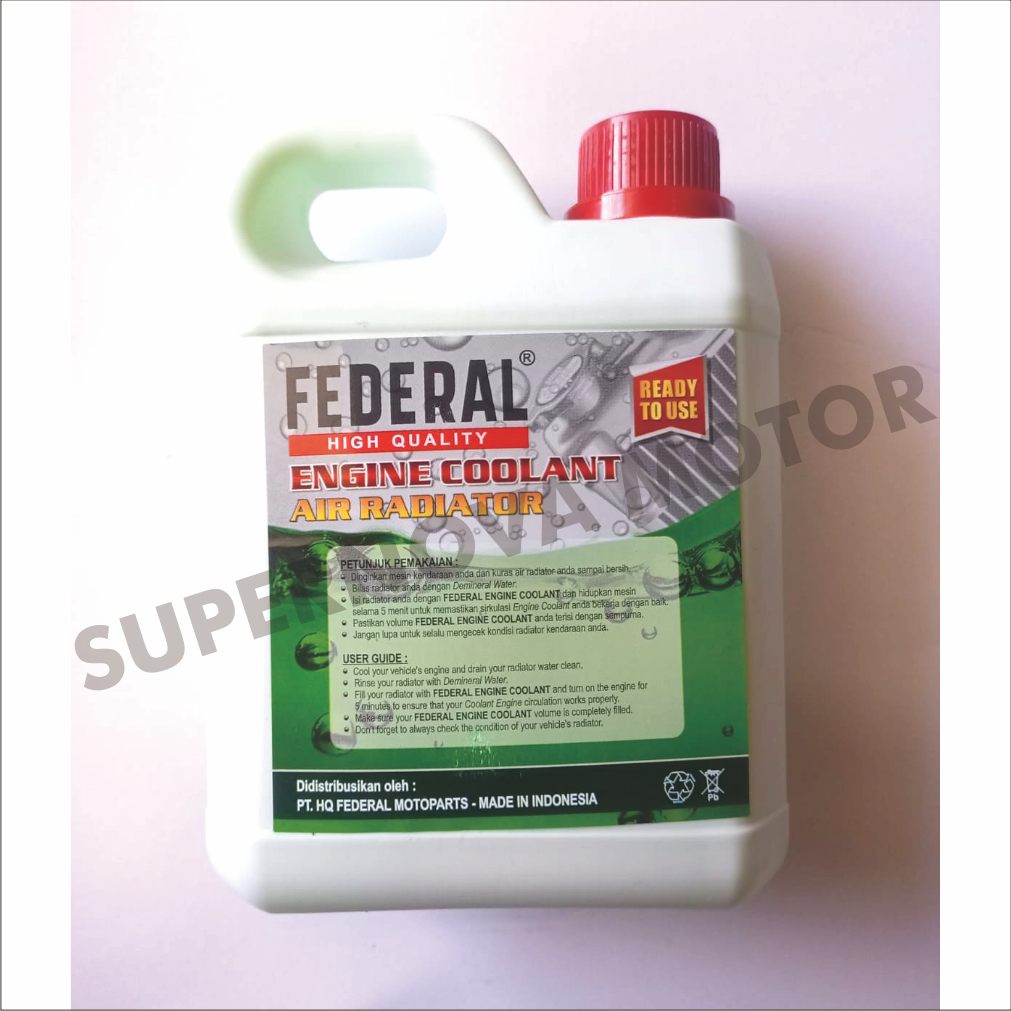 Jual AIR RADIATOR FEDERAL CAIRAN PENDINGIN MESIN ENGINE COOLANT 1 LITER ...