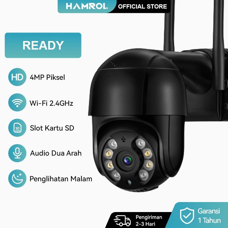 Jual Hamrol 4MP PTZ Kamera WiFi Outdoor Waterproof Ai Human Detection