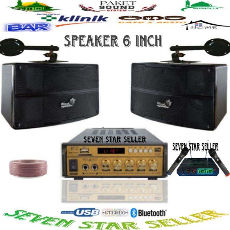 Jual Paket Sound System Karaoke Minimalis Speaker 6 Amplifier