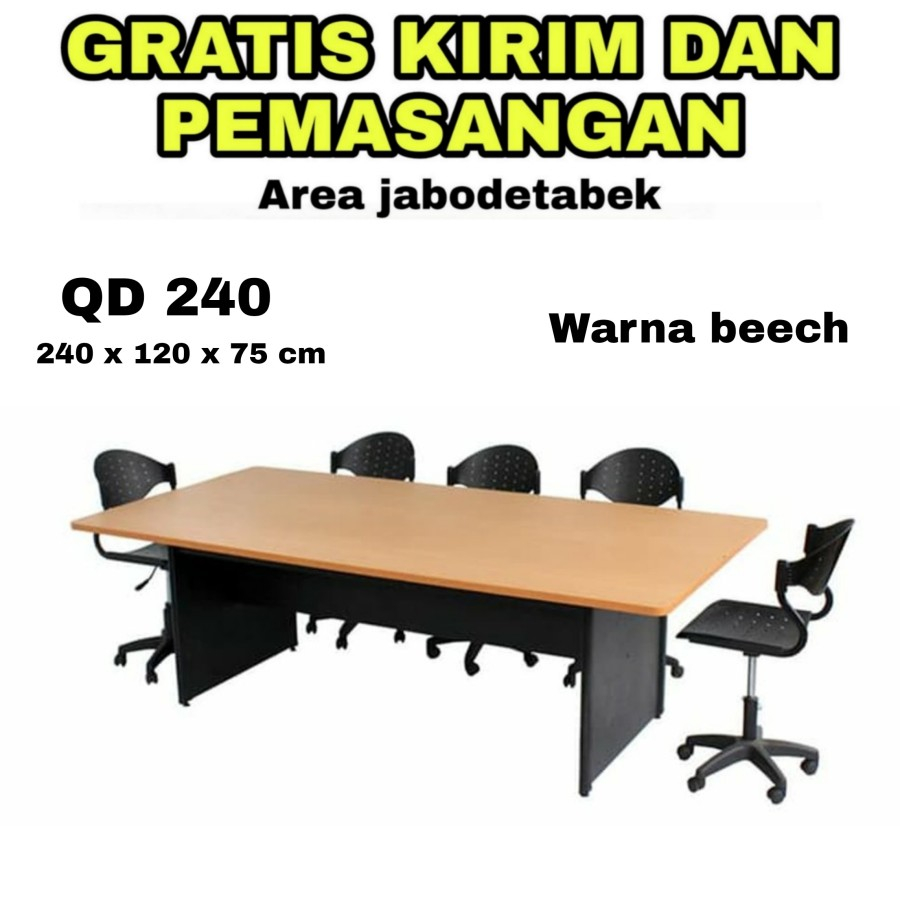 Jual (Free Ongkir + Rakit) Meja Rapat / Meja Meeting Merk Lunarsol Type ...
