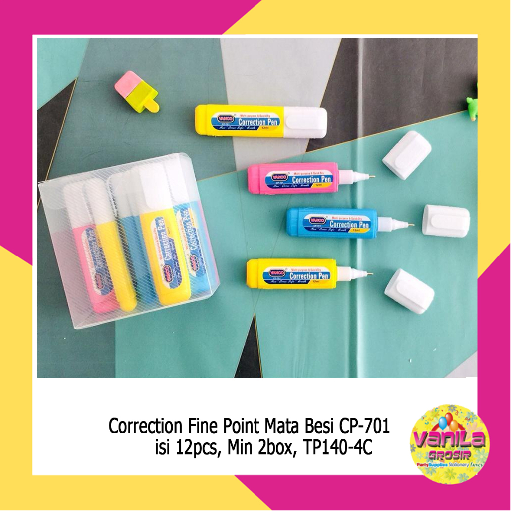 Jual Correction tape, tipe x cair, correction pen, correction fluid