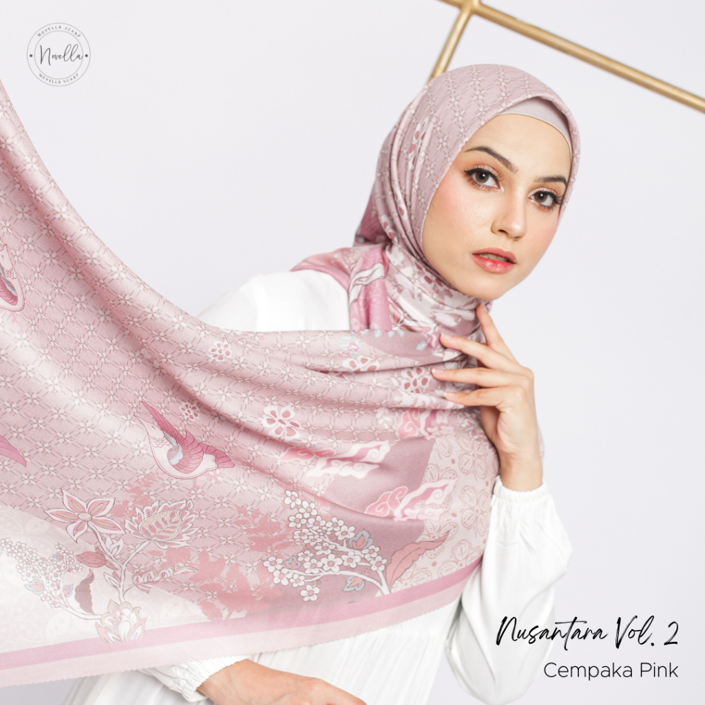 Jual Cempaka Pink The Novella Scarf Nusantara Vol 2 Superfine Voal