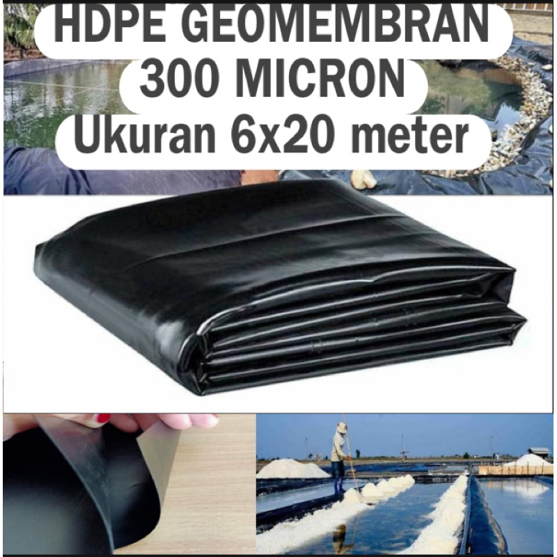 Jual Plastik Hdpe Geomembran Micron Ukuran X Meter Terpal Tambak Kolam Ikan Shopee