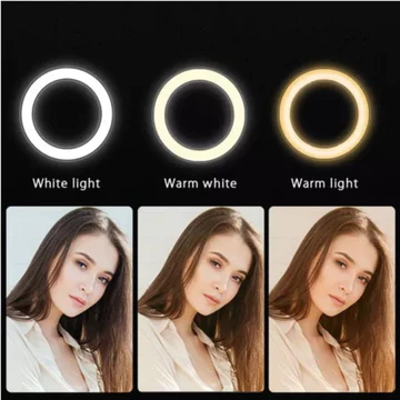Ring Light 26cm Selfie Ringlight Led Lampu Make Up Vlog Live Streaming 3 Warna