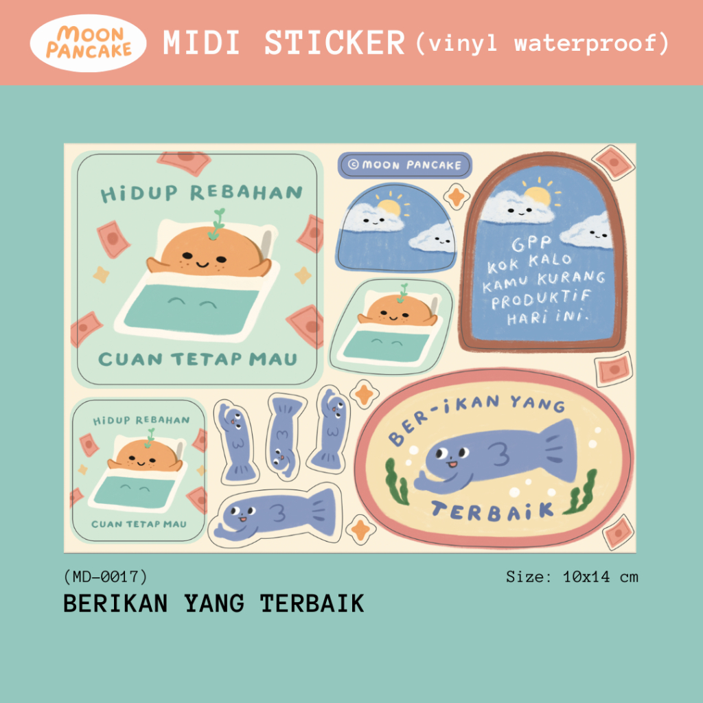 Jual Moon Pancake Midi Sticker Kehidupan Series - Berikan yang Terbaik ...