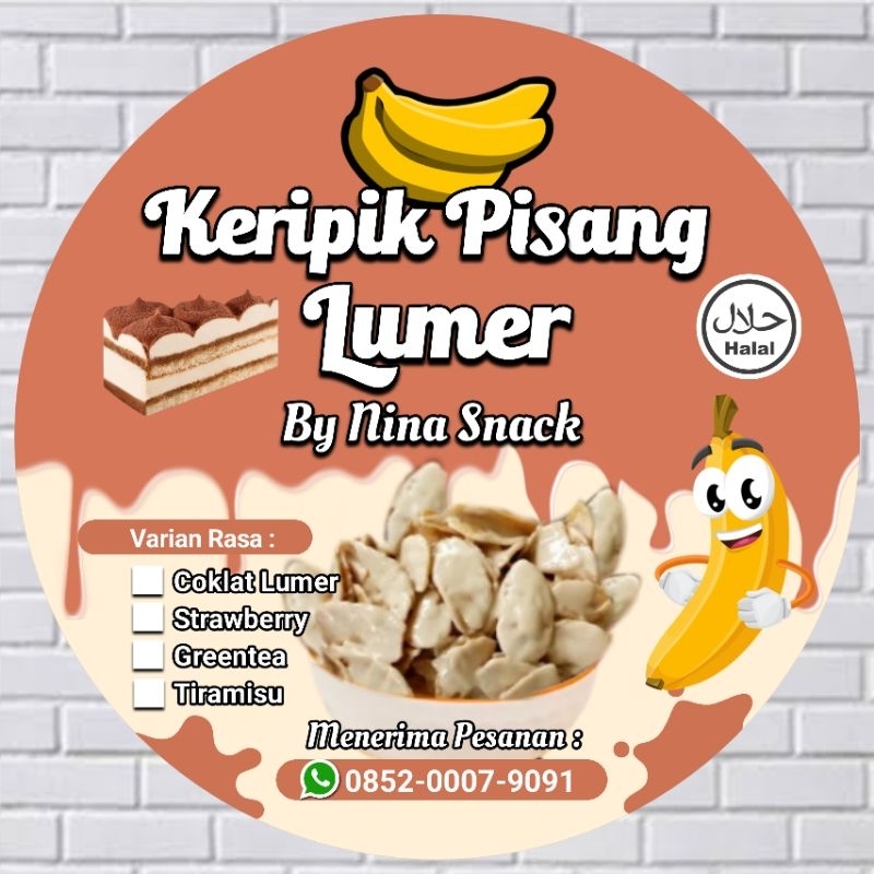 Jual Minimal Order Pcs Stiker Keripik Pisang Lumer Stiker Jajanan Stiker Snack Stiker