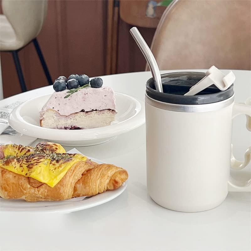 Jual [PUTIH] To Ya Mug 450ml + Sedotan Office Cup Tumbler Gelas Tutup ...