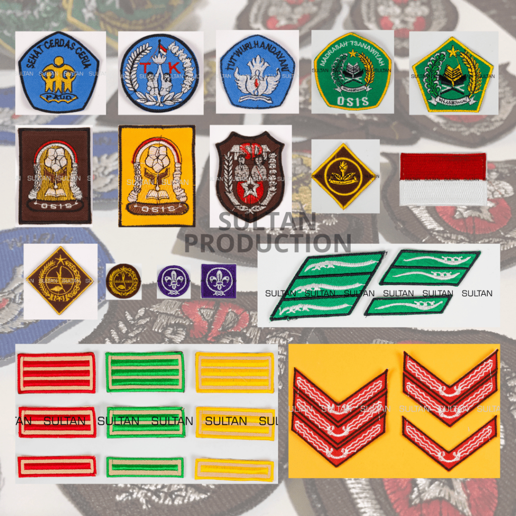 Jual Bordir Logo Osis Tk Sd Smp Sma Pramuka Mur Bet Badge Logo