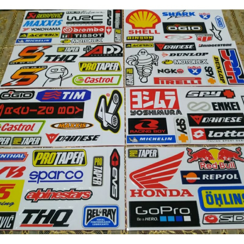 Jual STIKER RACING SPONSOR PACK VIRAL VOL 8-11 | Shopee Indonesia
