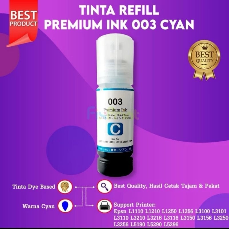 Jual ORIGINAL ORI MURAH Tinta Printer Epson 003 TINTA ORI PREMIUM FIX